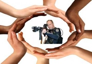 Multiracial Hands Making a Circle